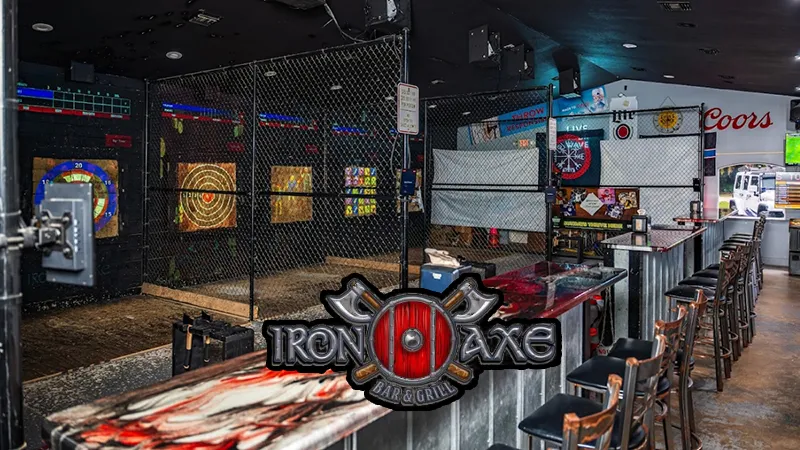 Iron Axe Bar and Grill uses Axcitement as a fun attraction to their restaurant